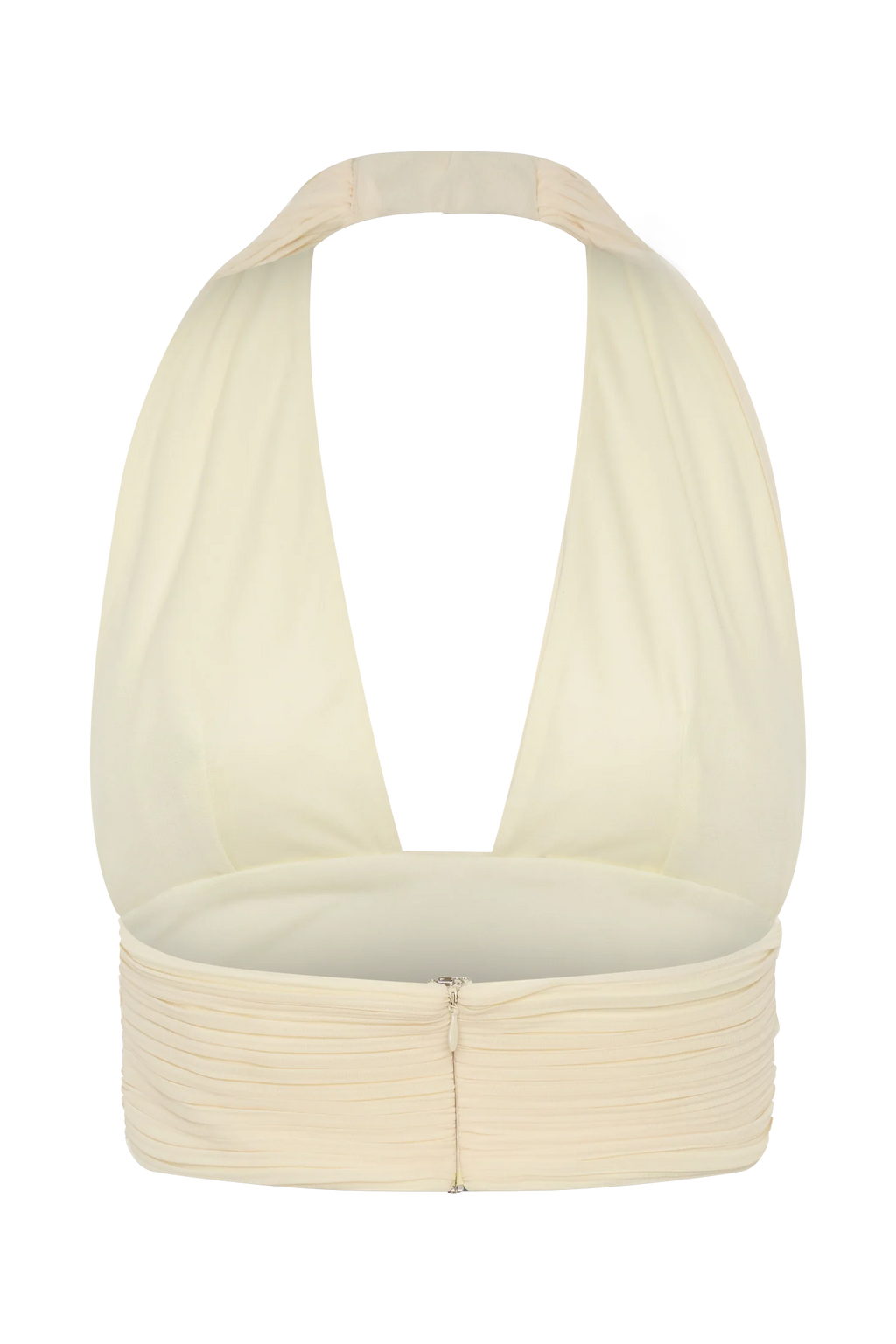 Amaris Sleeveless Plisse Halter Top - Lemon