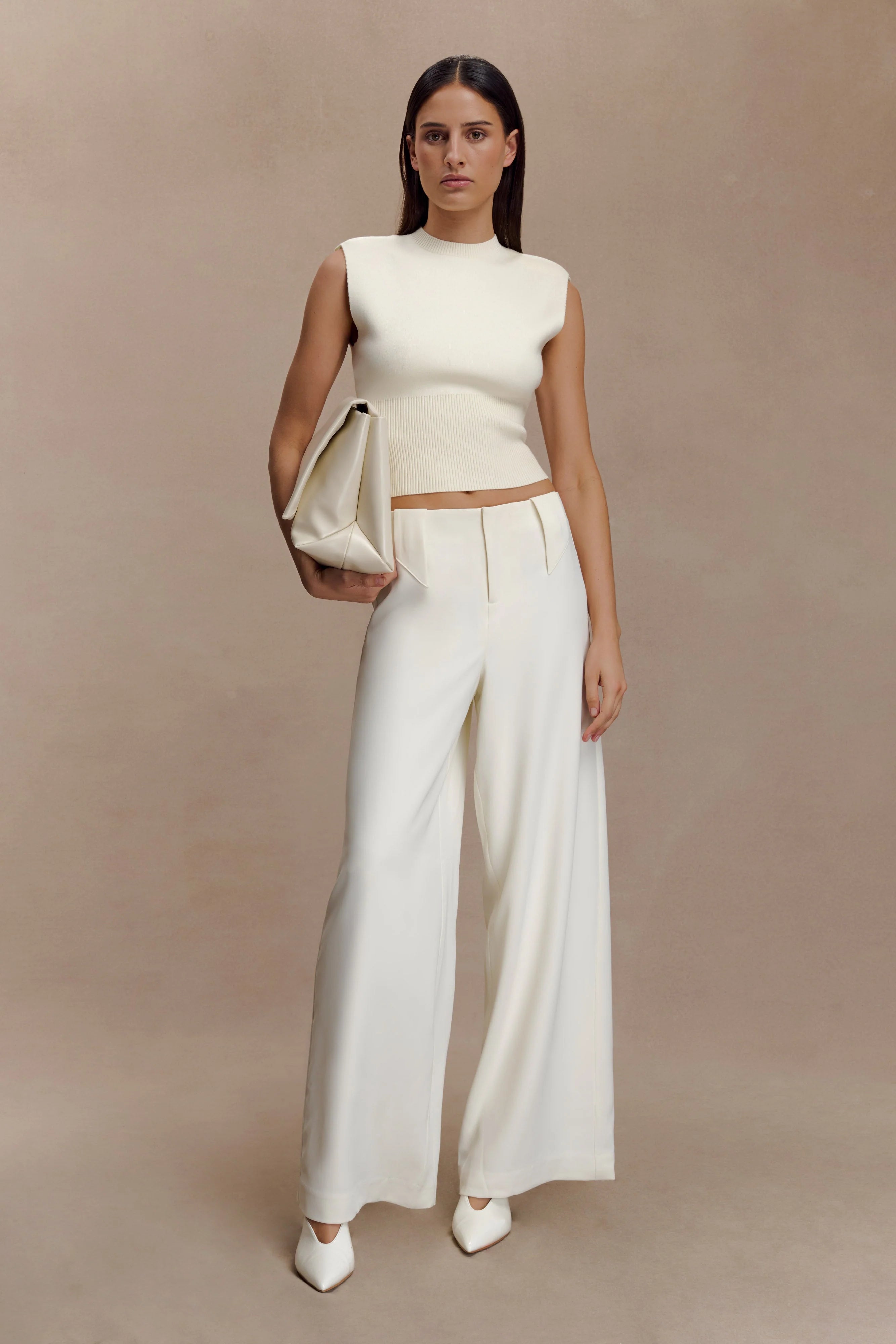 Sharpay Sleeveless Knit Top - Ivory