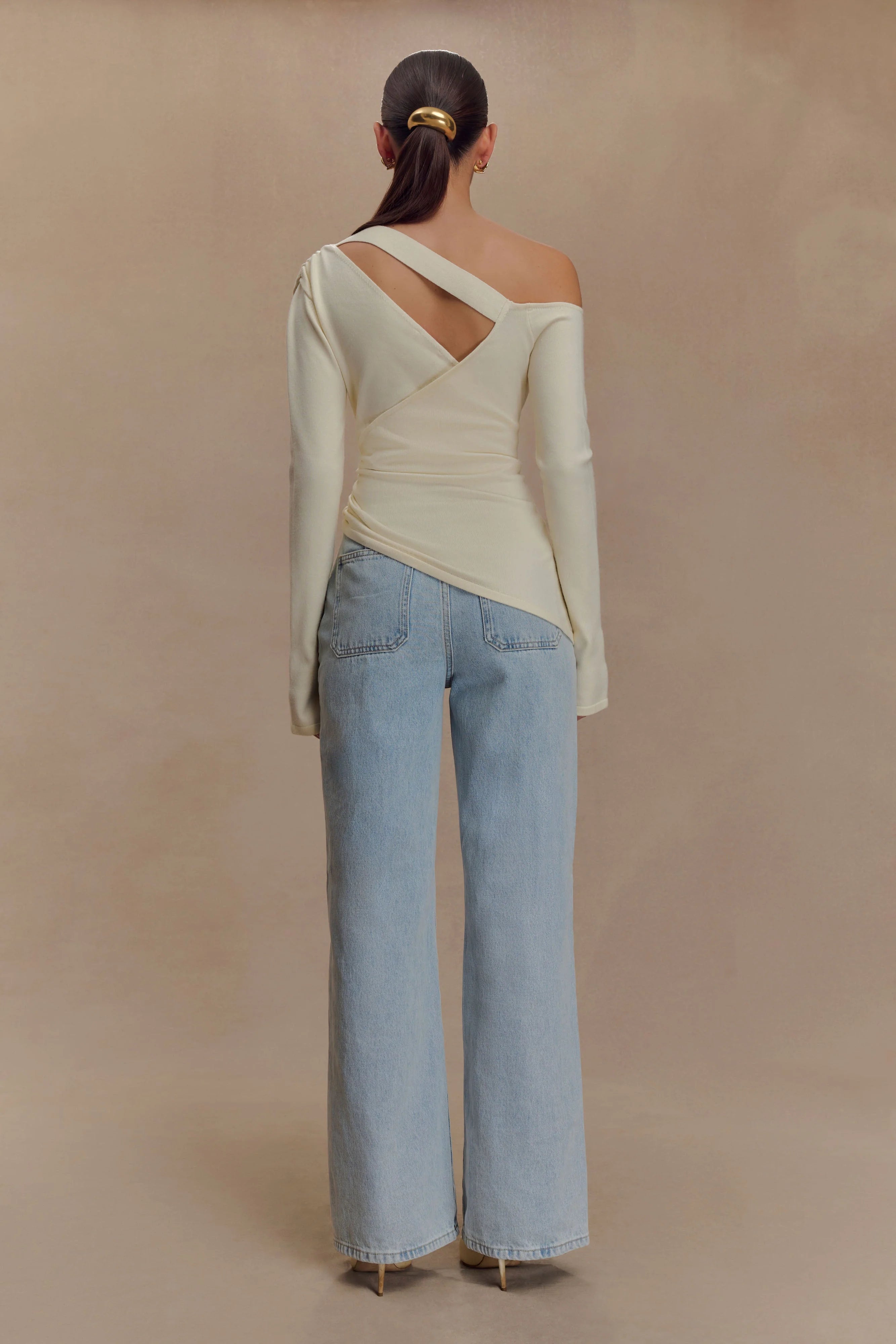 Miles Off Shoulder Knit Top - Ivory