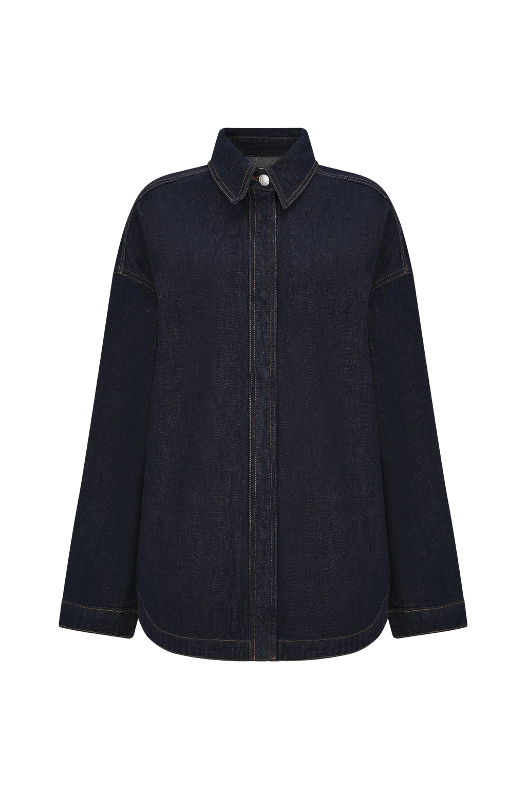 Lioda Oversized Denim Shirt - Washed Indigo Blue
