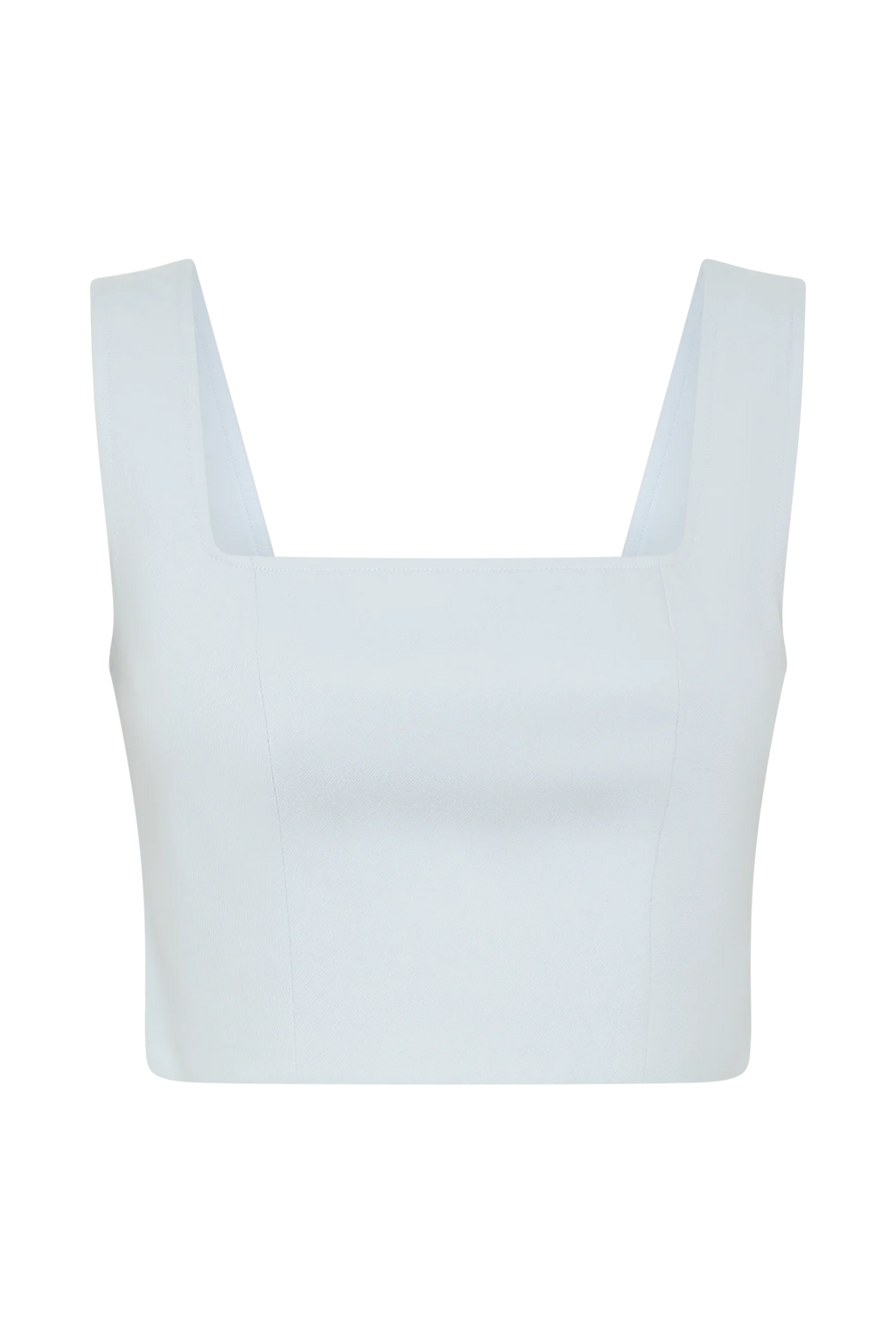Josephine Crop Top With Open Back - Ice Blue