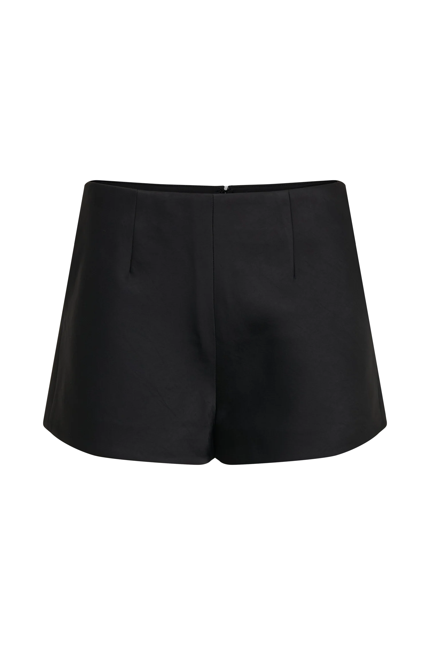 Anne Satin Mini Short - Black