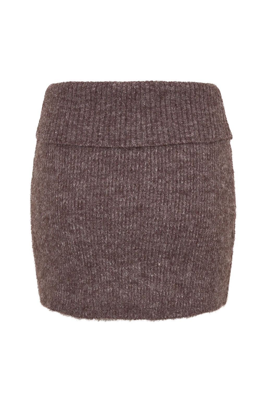 Skylaine Knit Mini Skirt - Brown Marle