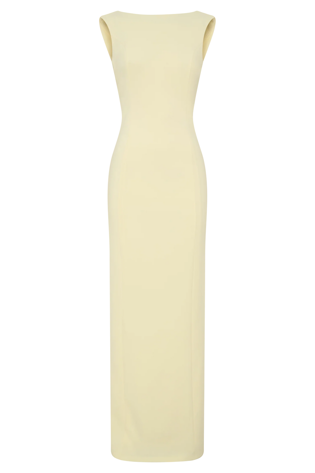 Galilea Crepe Draped Maxi Dress - Lemon