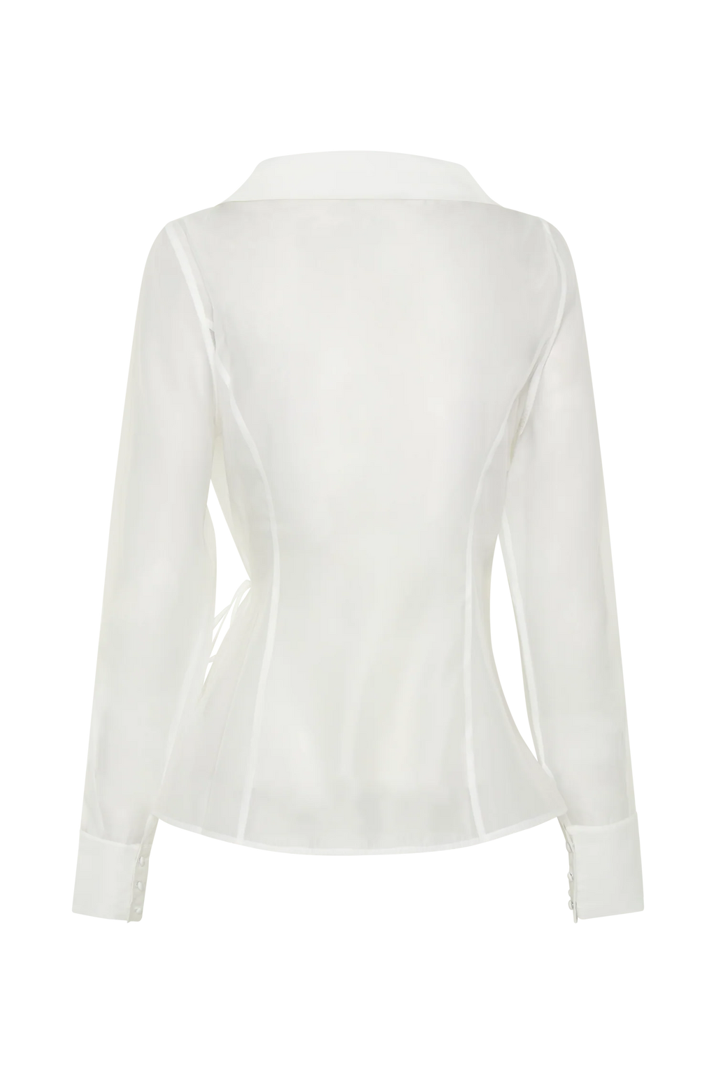 Frankie Organza Cross Over Shirt - White