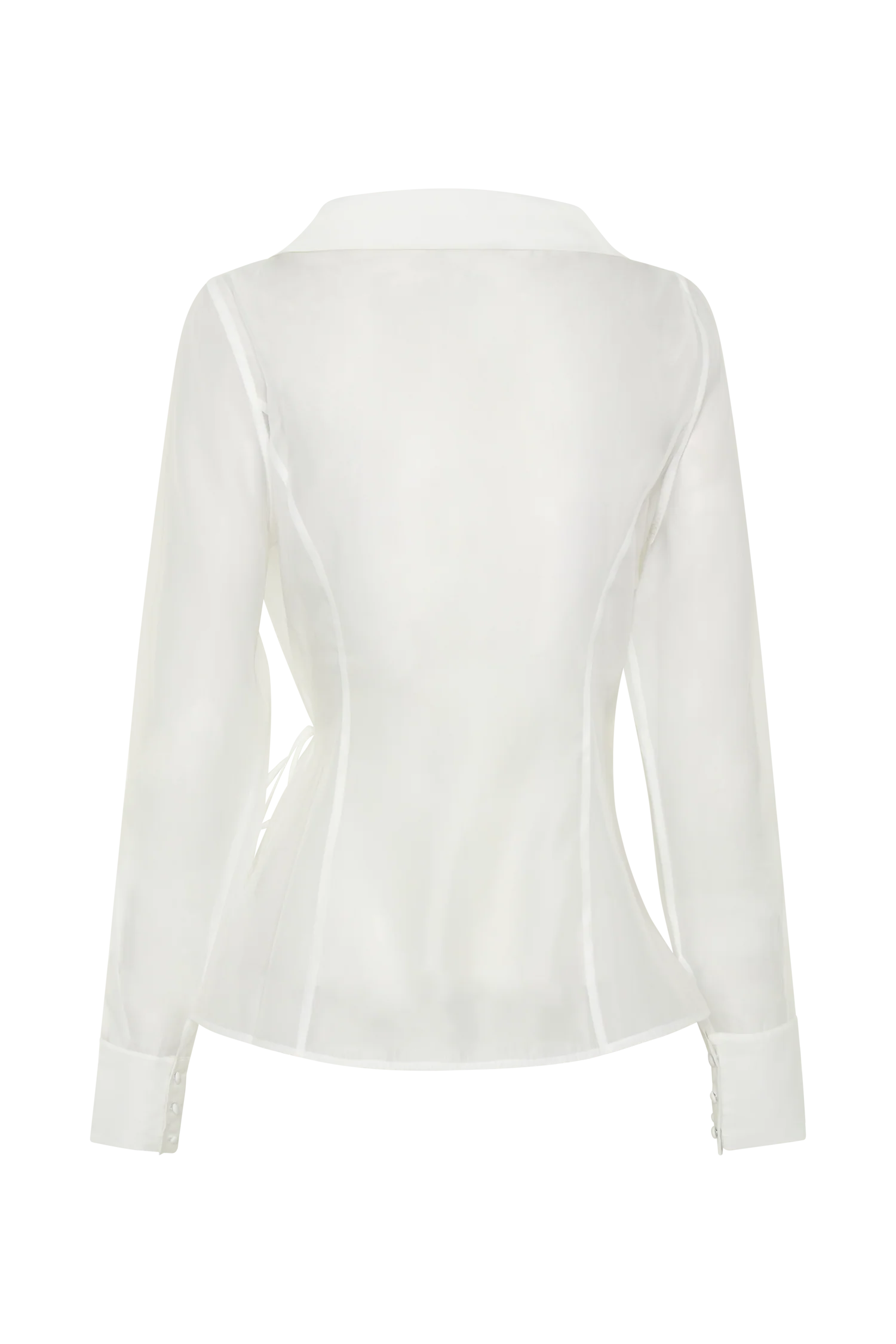 Frankie Organza Cross Over Shirt - White