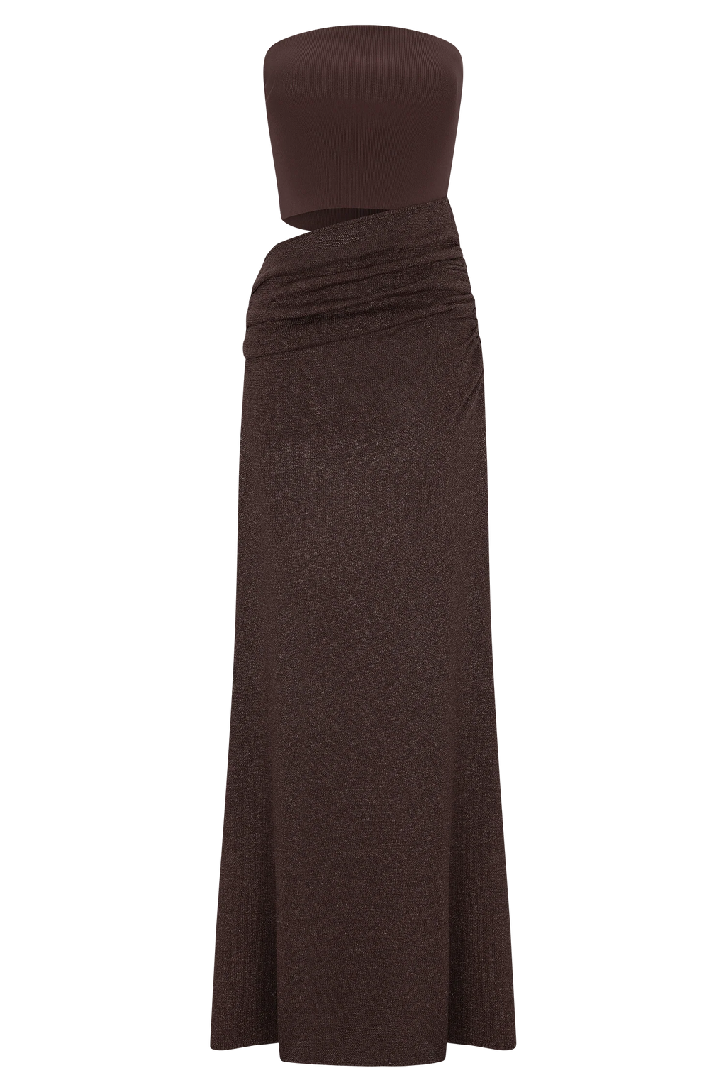 Jasiel Strapless Knit Maxi Dress - Chocolate