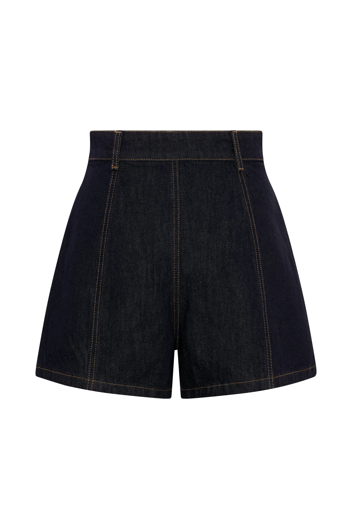 Demi High Waisted Denim Shorts - Washed Indigo Blue