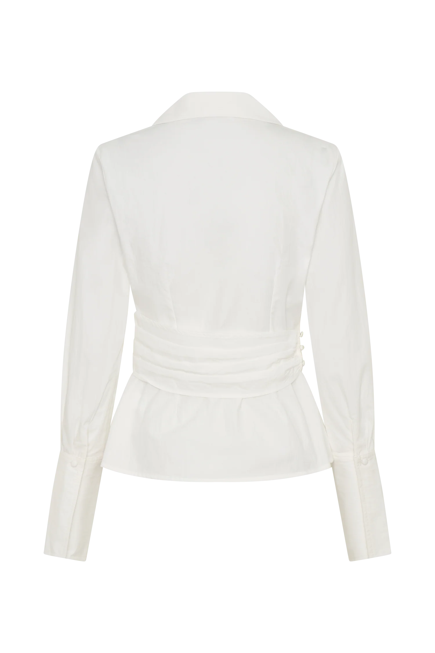 Eugenia Wrap Cotton Shirt - White