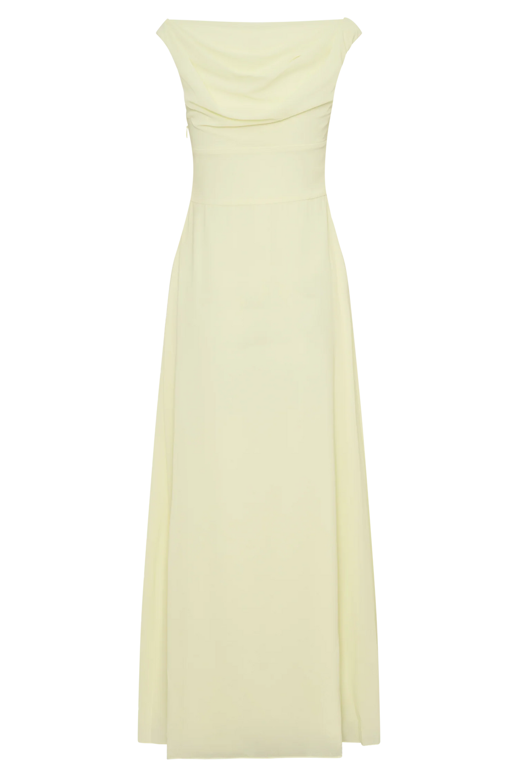 Mabel Off Shoulder Chiffon Maxi Dress - Lemon