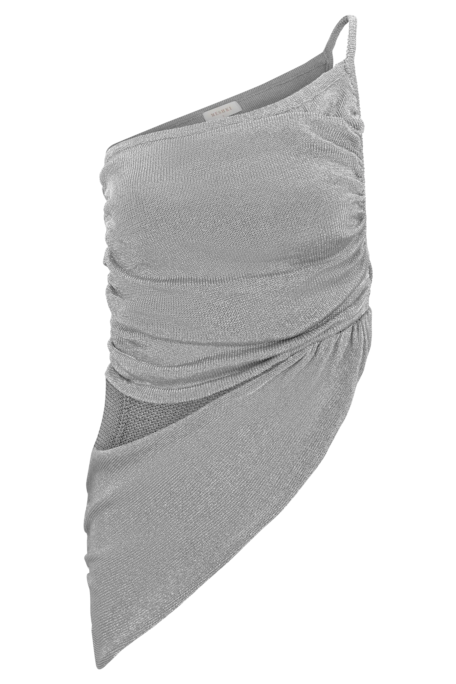 Corah Lurex Drape Knit Top - Silver