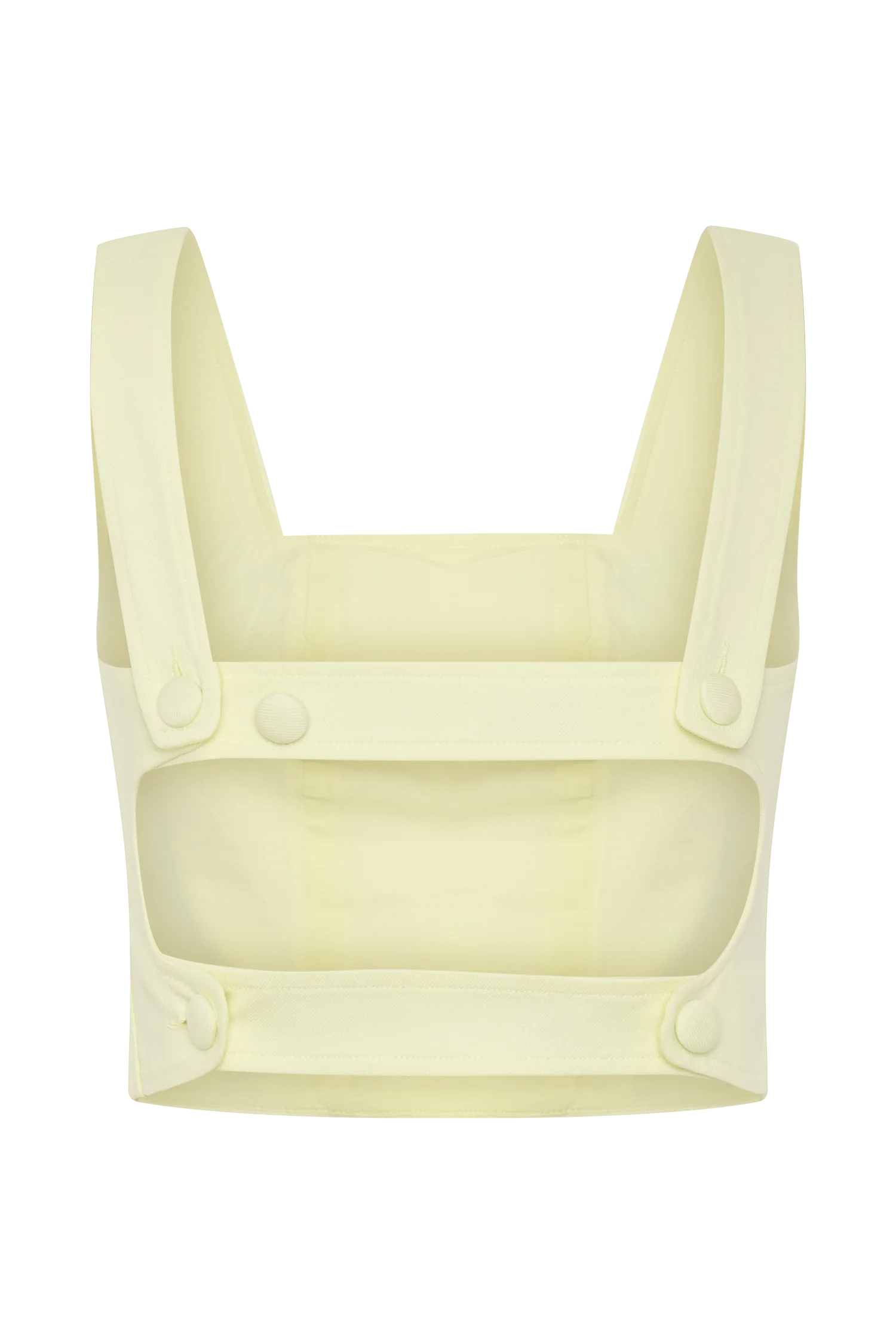 Josephine Crop Top With Open Back - Lemon