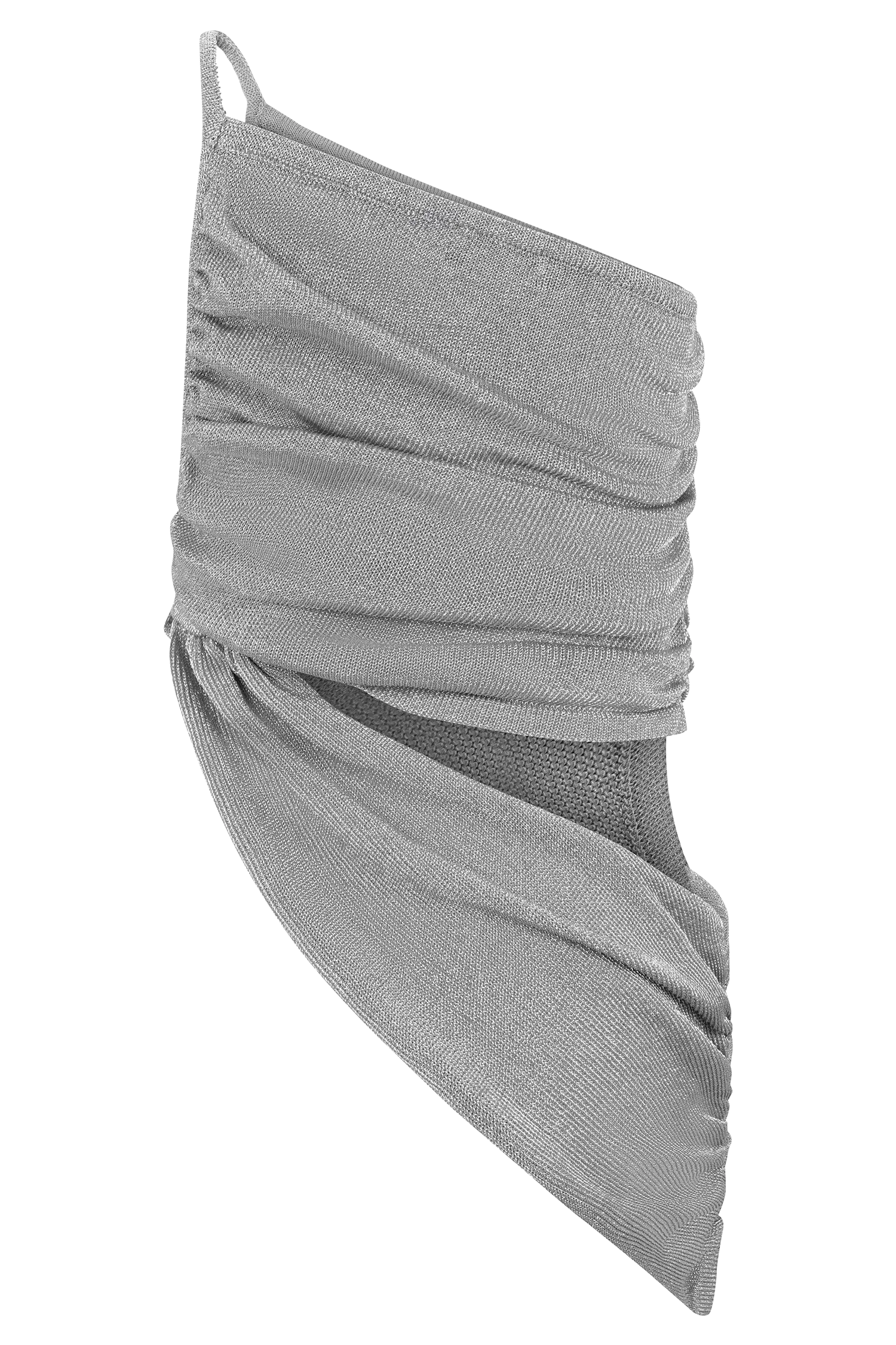 Corah Lurex Drape Knit Top - Silver