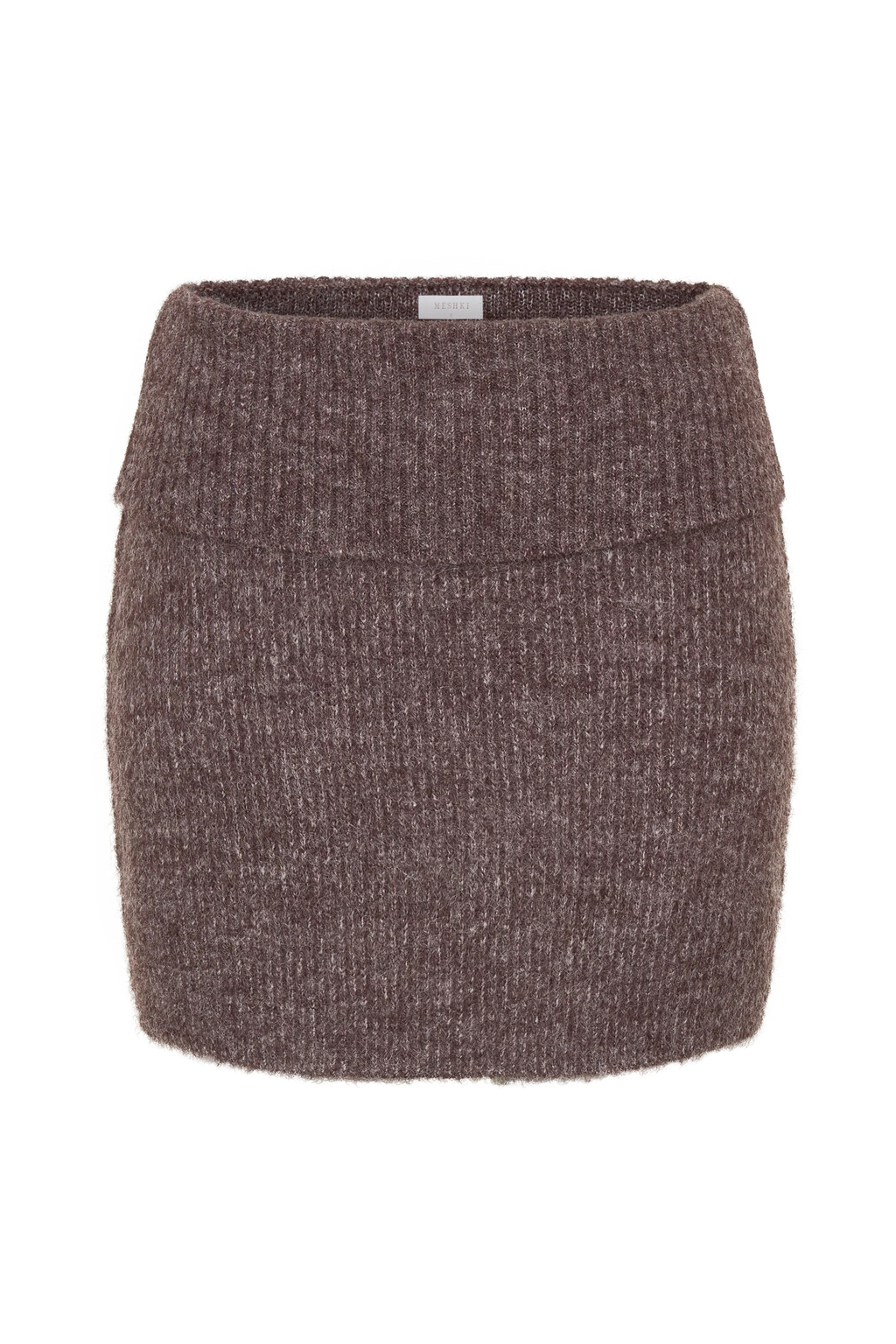 Skylaine Knit Mini Skirt - Brown Marle