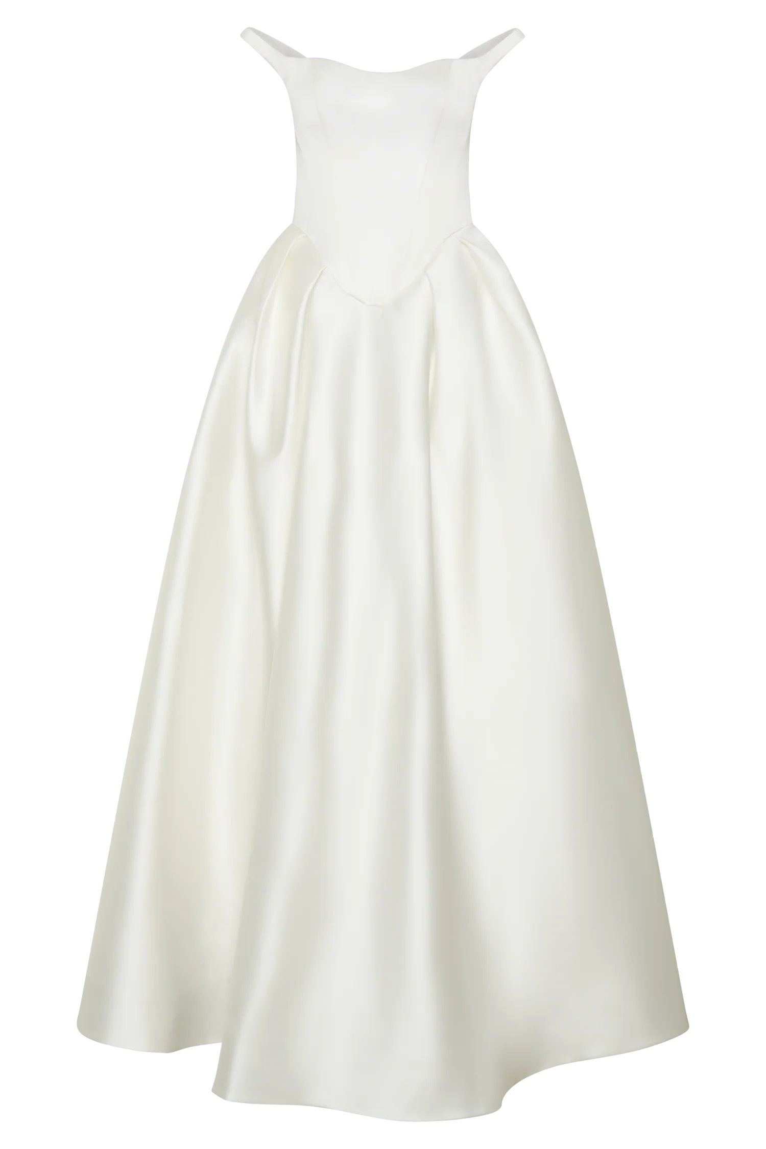 Willow Off Shoulder Satin Maxi Gown - White