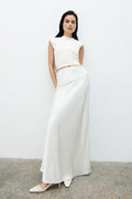 Sabrina Silk Blend Maxi Skirt - Ivory