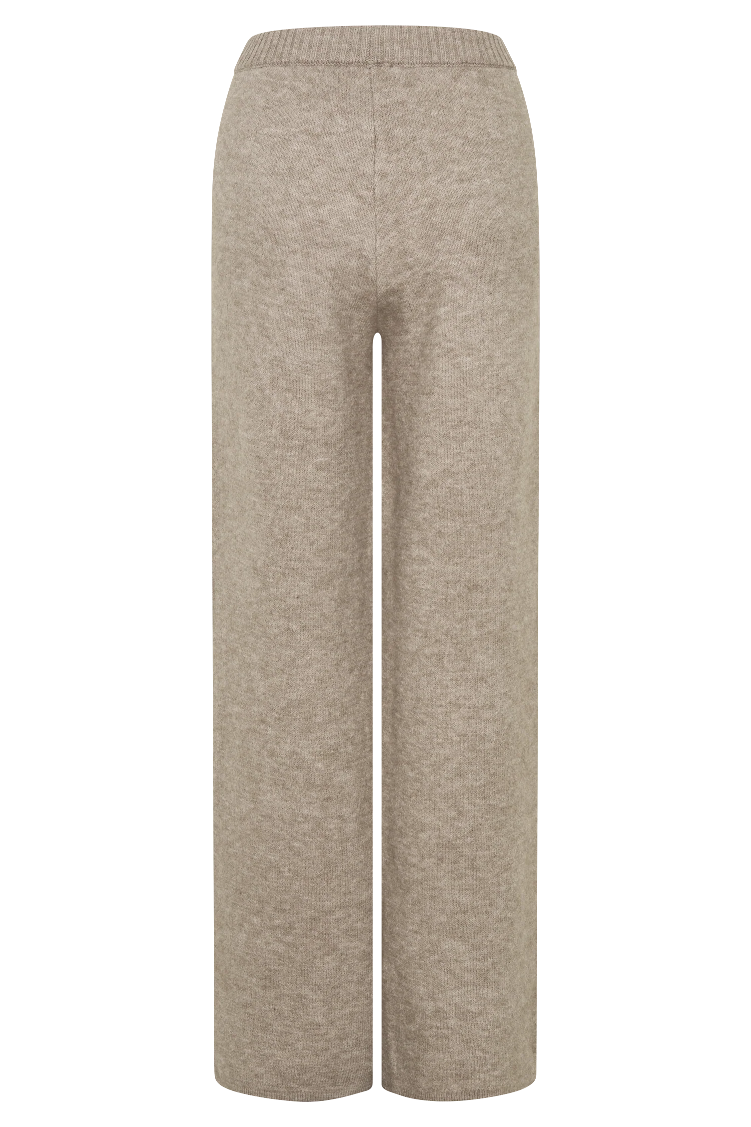 Evan Knit Wide Leg Pants - Beige Marle
