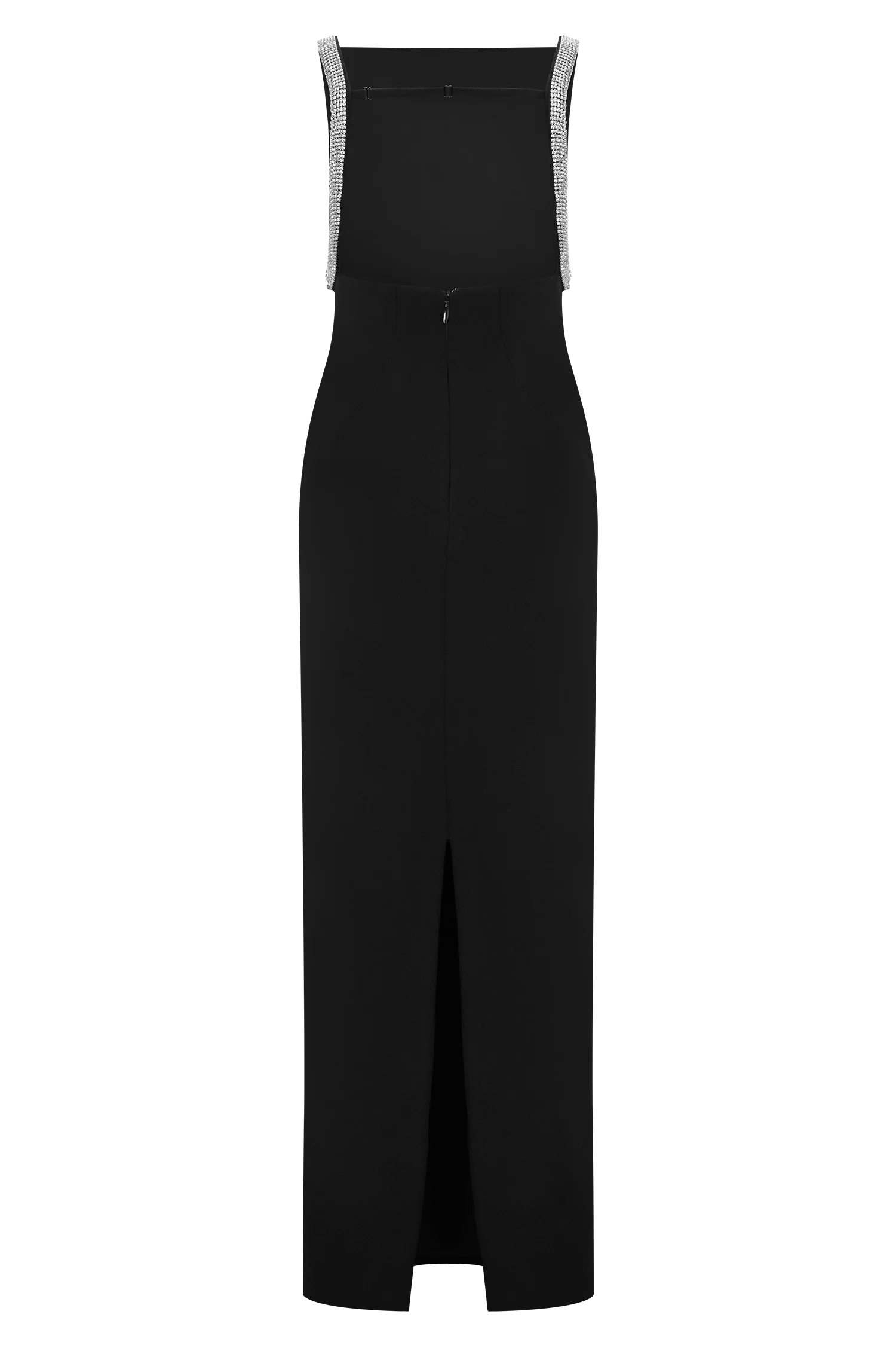 Lorde Embellished Crepe Maxi Dress - Black