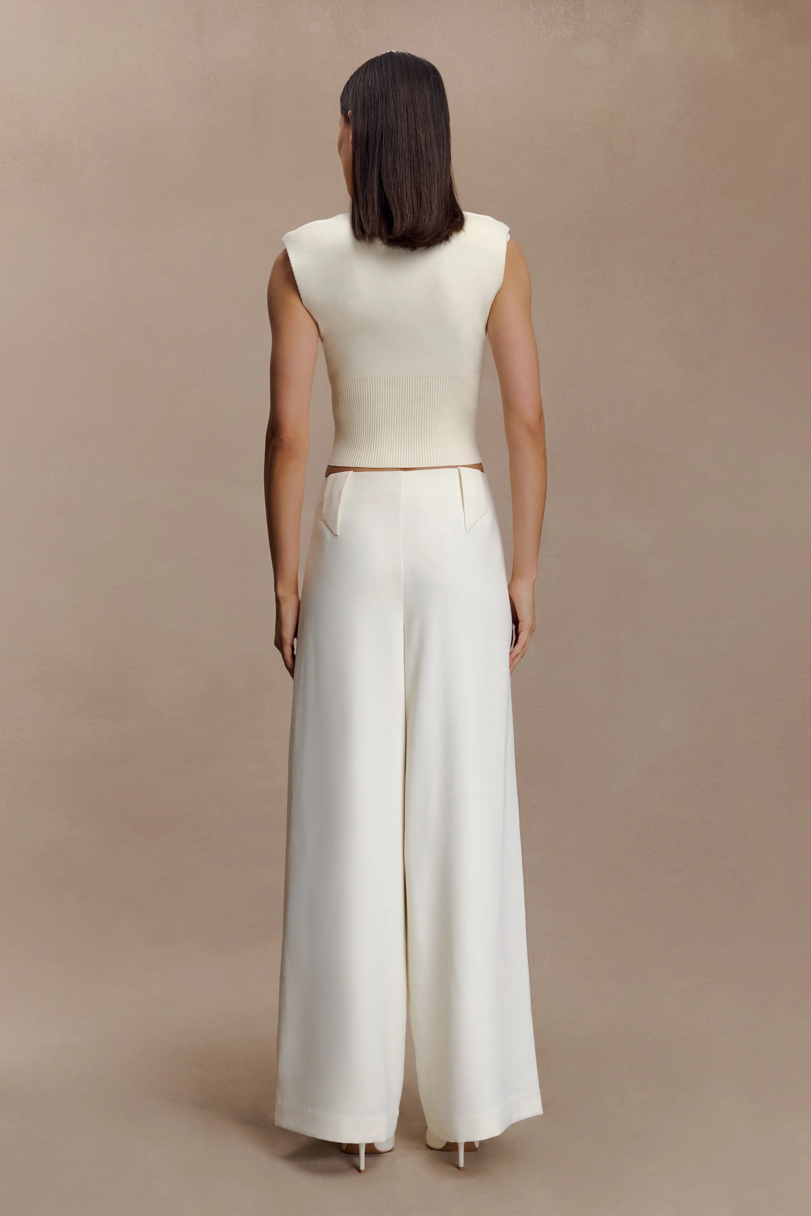 Sharpay Sleeveless Knit Top - Ivory