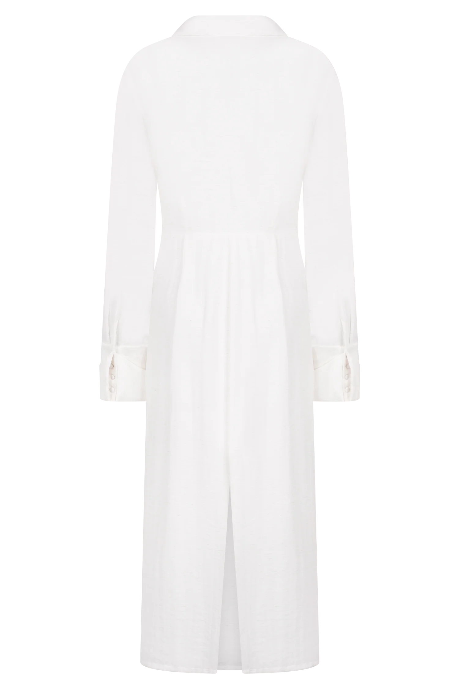 Cecilie Cut Out Shirt Midi Dress - White