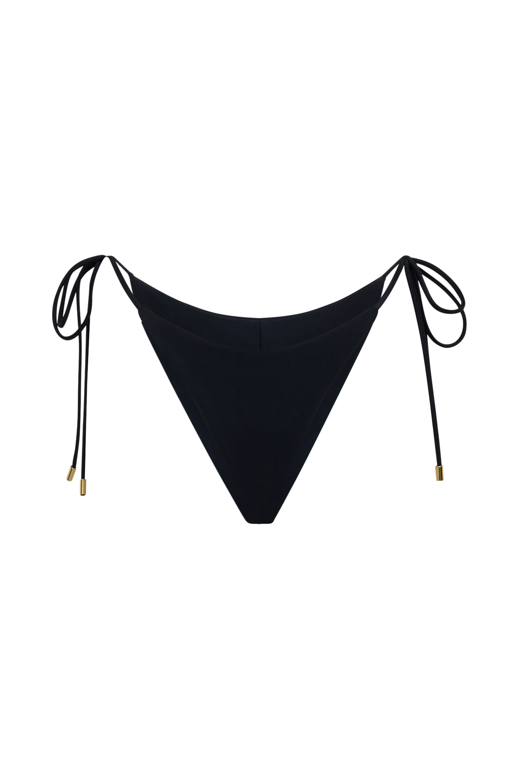 Blossom Side Tie Bikini Bottom - Black