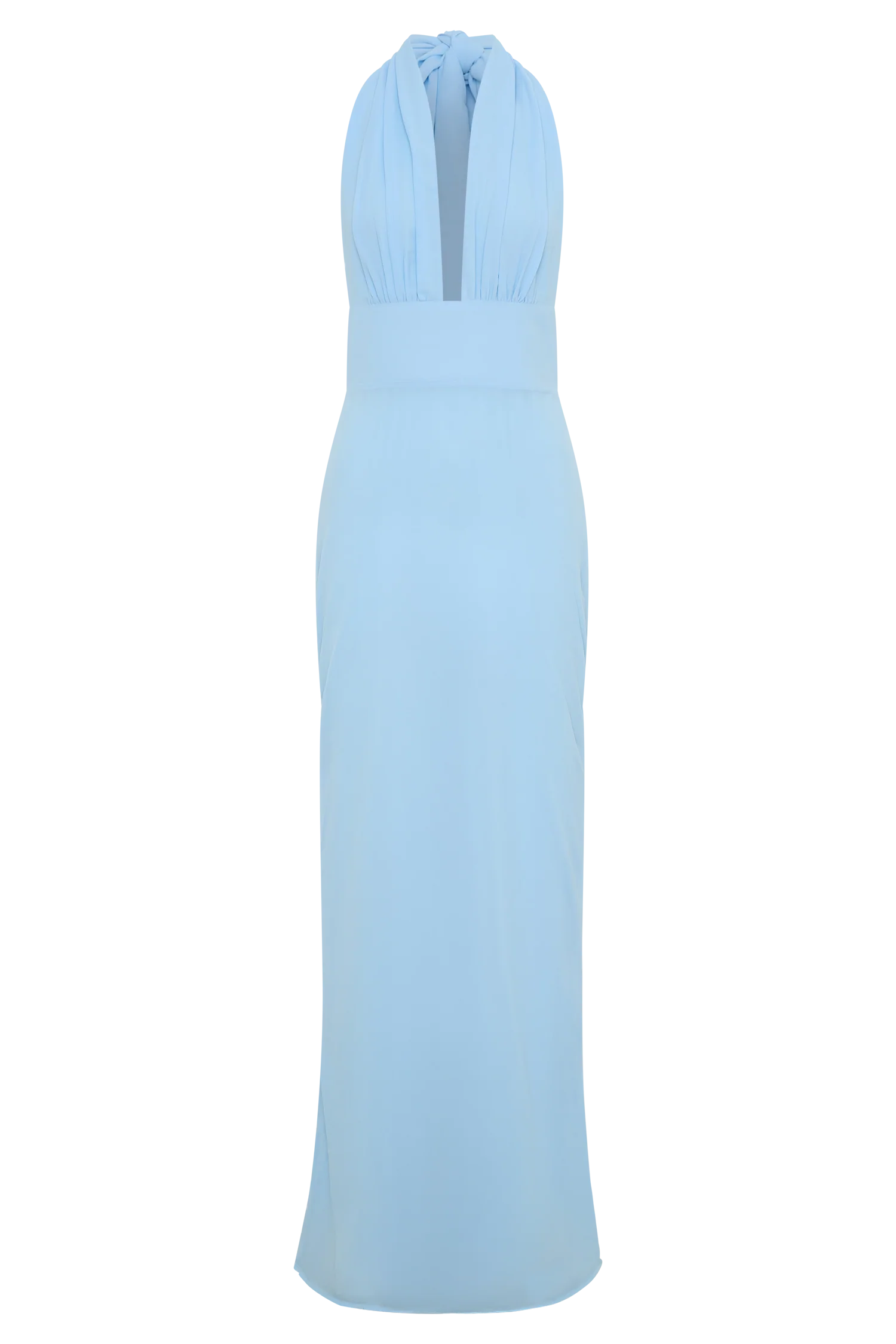 Nadine Halter Chiffon Maxi Dress - Blue